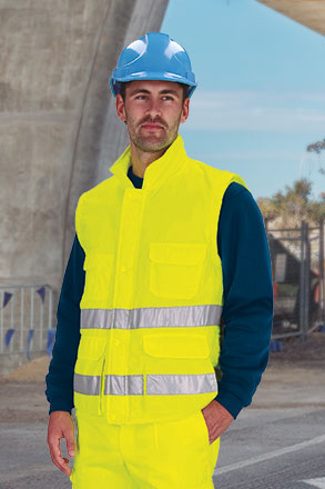 Gilet imbottito ad Alta Visibilitá.