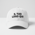 CAPPELLINO BIANCO CON LA SCRITTA IL TUO LOGO QUI 
